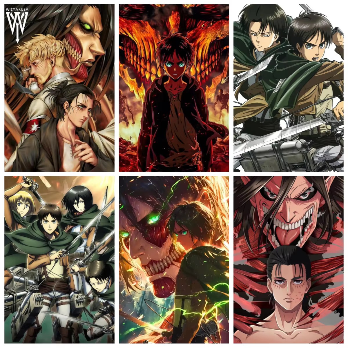 Photo Mosaic Print - Diamond Painting Anime A-Attack O-On T-Titan